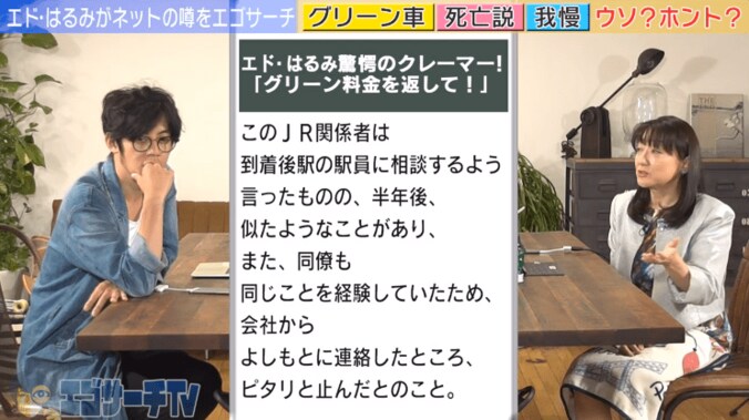 エド・はるみ、クレーマー説に怒り「グリーン車代を返してなんて言ってない」 2枚目