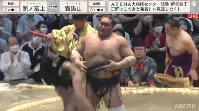 横綱・照ノ富士が1分を超える長い相撲を制し初日　かど番大関の正代、御嶽海は共に黒星 1枚目