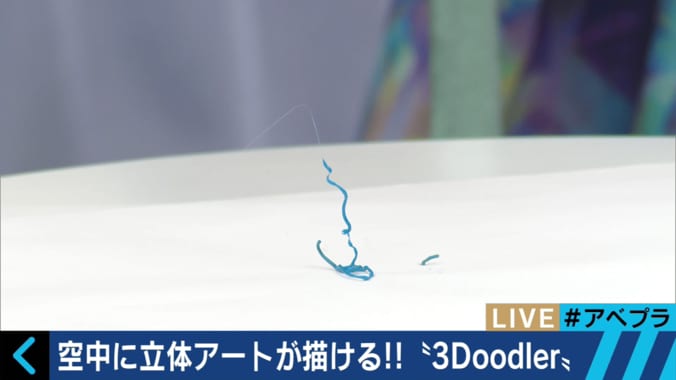 空中に立体アートが描けるペンで、Iカップ気象予報士が「水滴」を表現 4枚目