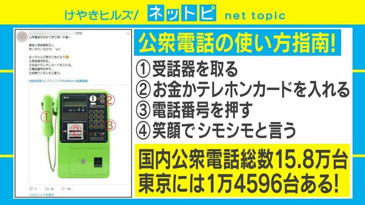 テレカって何 ソフトバンク通信障害で公衆電話の 使い方指南 が話題に 経済 It Abema Times