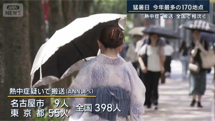 熱中症疑いで搬送