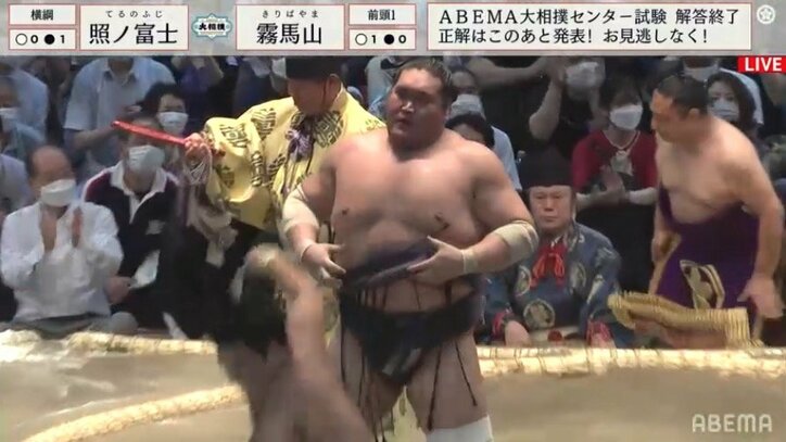 横綱・照ノ富士が1分を超える長い相撲を制し初日　かど番大関の正代、御嶽海は共に黒星