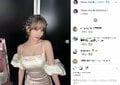 宮脇咲良、“美デコルテ”露わなドレス姿を披露 「元気出たありがとう！」「きれいです…！」とファン歓喜
