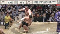 【動画】必死に土俵内を回る照強
