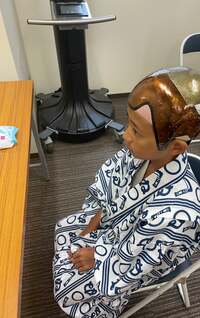 市川團十郎白猿『稽古終えて勸玄も』