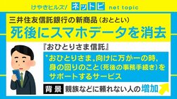 おひとりさまも安心 三井住友信託銀行が「デジタル遺品の消去」を行う新商品の発売を開始