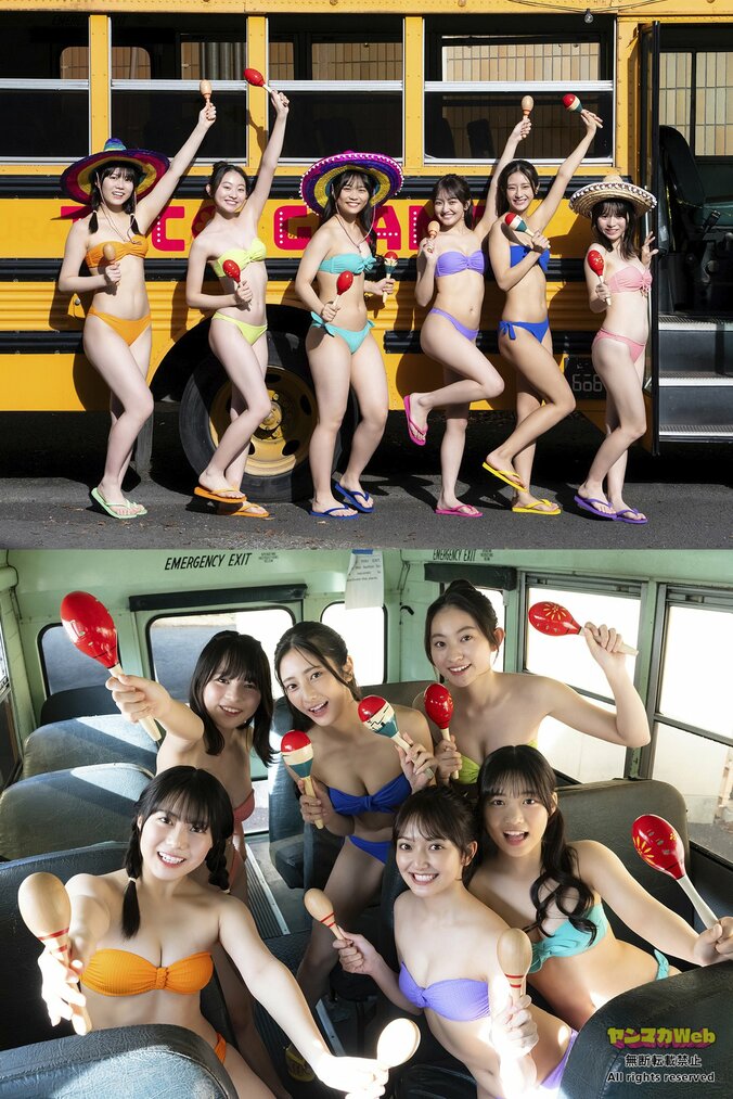 ミスマガジン2024＆2025特別賞6人が陽気な“グランピング”グラビア ヤンマガWebカット 1枚目