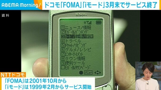 携帯電話の画面