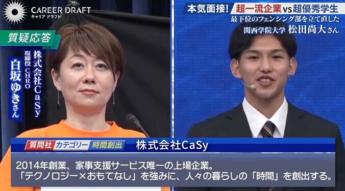 株式会社CaSyの担当者と松田さん