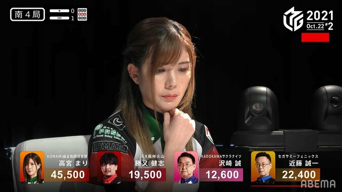 高宮まり、ベテラン3人に“女神パンチ”でメロメロラッシュ ファンも「最高の一日」／麻雀・Mリーグ 2枚目