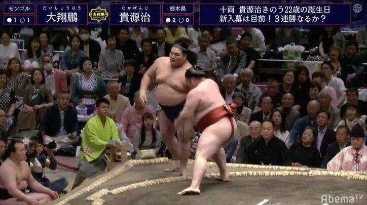 十両の貴源治、幕内の大翔鵬を下して3連勝　押尾川親方「右でも左でも相撲が取れる」と称賛