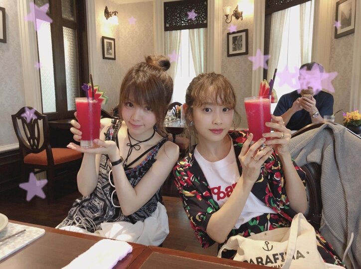 高橋愛、田中れいなとタイを満喫「こんな食べてもスタイル維持しているれーな」