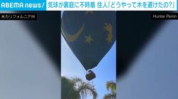 自宅庭に突如“巨大気球”が緊急着陸→気まずそうに手を振る13人の乗客に住人爆笑「どうやって木を避けたの？」 米・カリフォルニア州