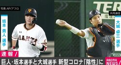 巨人・坂本、大城がPCR検査で陰性判定 退院や合流時期については協議中
