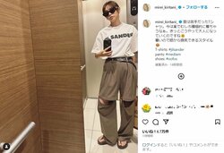 「暑いので膝から換気できるスタイル」桐谷美鈴、苦手だった“Tシャツ”をさらりと着こなした夏コーデを披露