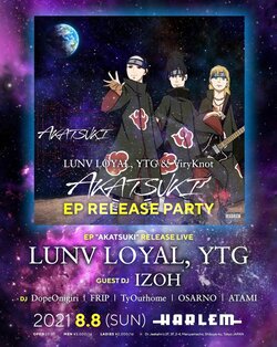 LUNV LOYAL & YTGがHARLEMでリリースライブ。DJ IZOH、DopeOnigiri、DJ FRIP a.k.a. BeatLabらが集結
