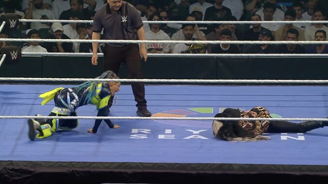 着地後は互いに悶絶