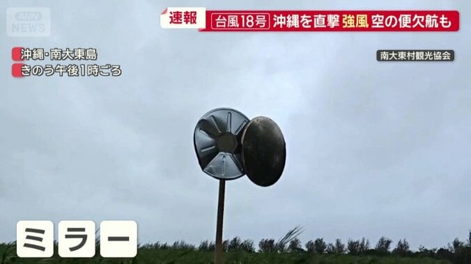 鏡部分が取れたミラー