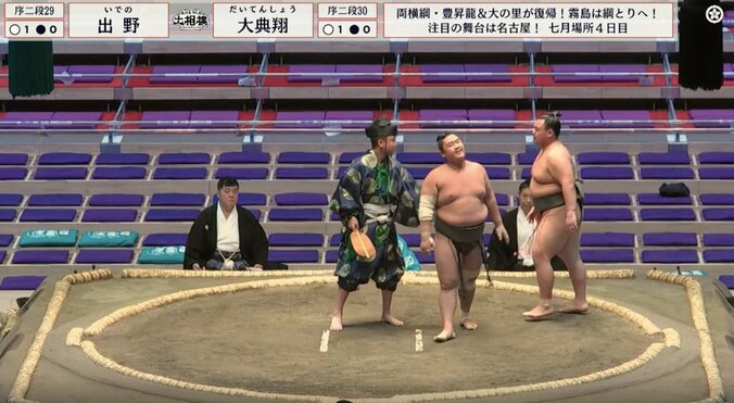 「まだまだまだ！」行司が取組を強制中断…一度ならず二度の立ち合い不成立に館内騒然 両力士も反省しきり 3枚目