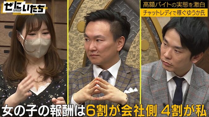 過激露出するチャットレディ、最高月収に「夢があります」その金額にかまいたち衝撃 3枚目