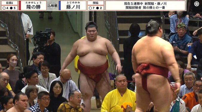 「スゴイ髪型の人いる」大相撲、最前列に“異質”な存在感を放つ著名人が鎮座 「どうしても目に入る」ざわめき広がる 3枚目