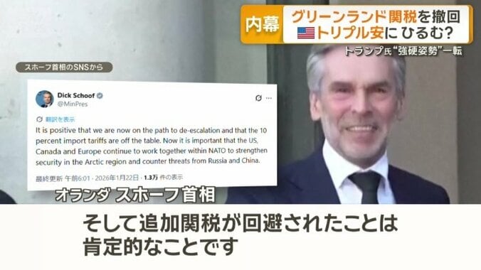 欧州諸国では安堵の声