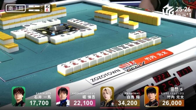 混戦から頭一つ抜け出した竹内元太の価値ある満貫