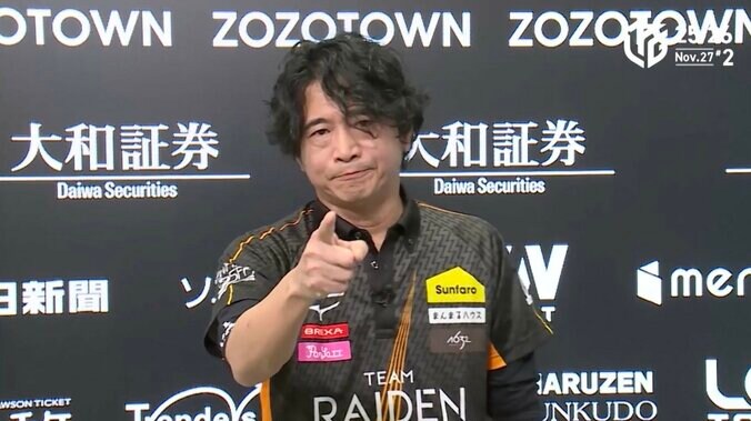 【写真・画像】波に乗るスター雀士・萩原聖人、鉄板強者から技あり親満貫直撃 笑顔のトップで個人3連勝「我慢が実った」／麻雀・Mリーグ　1枚目