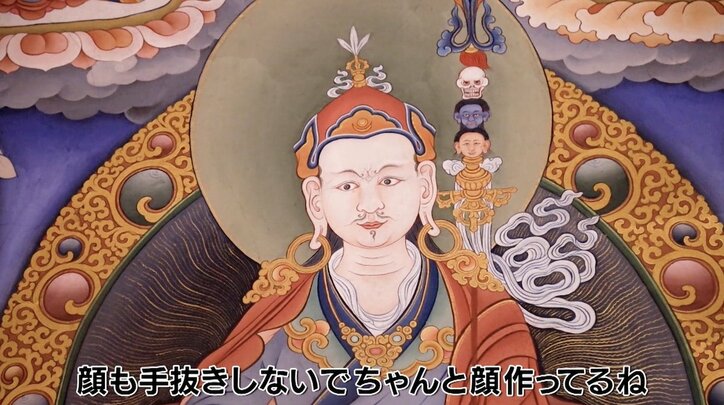 世界的画家がヒマラヤ寺院の壁に描いた“仏画”が圧巻の迫力… 心わしづかみにされる美しさに「この絵本当に描いたの?!」の声