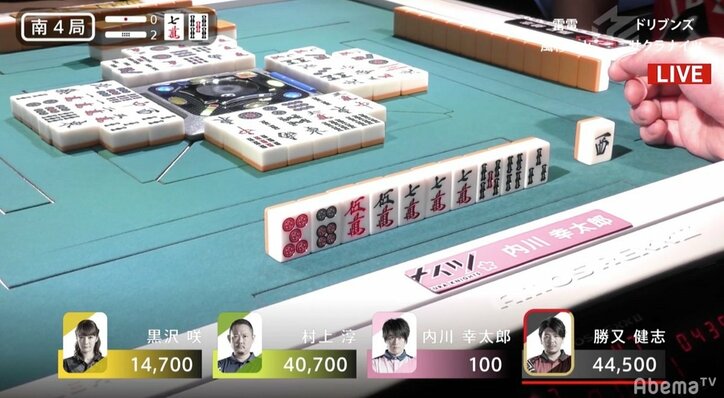 悲劇の王子・内川幸太郎　痛恨の役満放銃も打ち様にファン評価急上昇！チーム状況も適正に判断／麻雀・Mリーグ