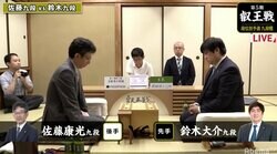 鈴木大介九段が1日2勝か　タイトル13期・佐藤康光九段が勝利か　現在対局中／将棋・叡王戦段位別予選九段戦
