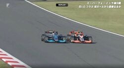 「外から行った凄すぎ」元ウイリアムズF1育成の“黒船”に衝撃「覚醒してるやん」接触スレスレ…驚異のぶち抜きにファン沸騰