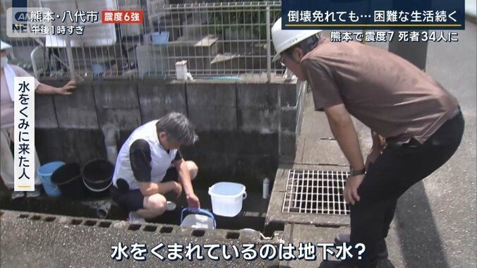 水をくみに来た人