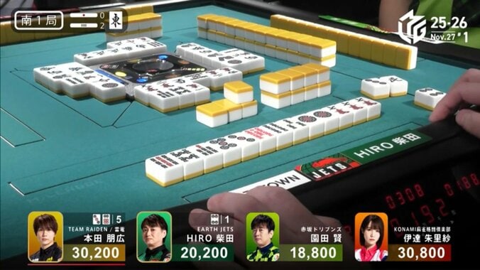 残り枚数“1対5”という窮地を脱したHIRO柴田の会心ツモ