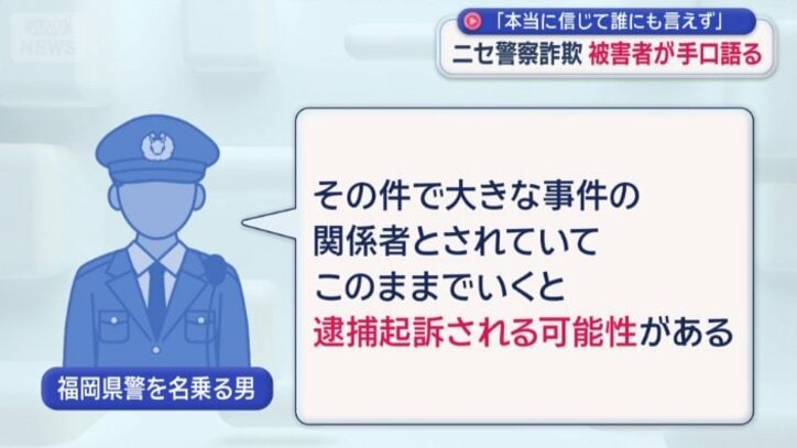 ニセ警察官による“取り調べ”