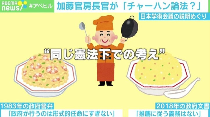 日本学術会議めぐる政府の説明は「チャーハン論法」? 「ご飯論法」の上西教授が批判
