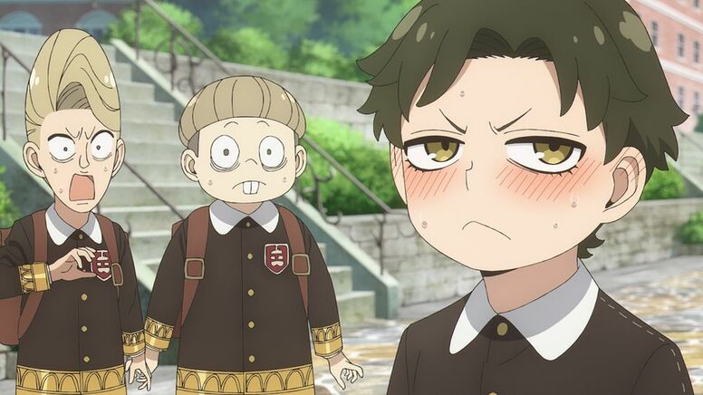 Impossible de résister aux larmes d'Anya ! Damian rougit en s'excusant, et les spectateurs commentent : « Ces deux-là qui flirtent, ça me fait soupirer » - Anime « SPY×FAMILY » épisode 46