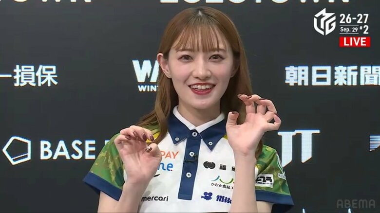 高打点連発の猛爆で快勝！中田花奈、激しい打撃戦を制して今期2勝目 勝利の喜びは「上を目指して頑張っていきます」／麻雀・Mリーグ