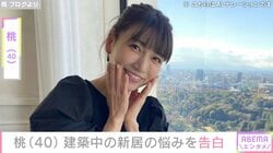 桃（40）、“豪邸と話題”建築中の新居の吹き抜けのリビングを披露 悩みも明かす