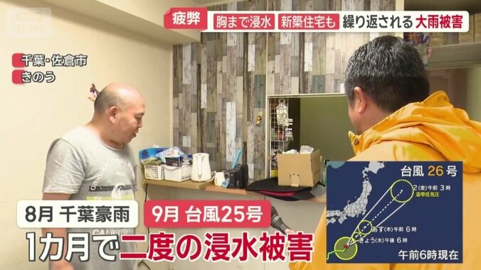 1カ月に2度自宅が浸水