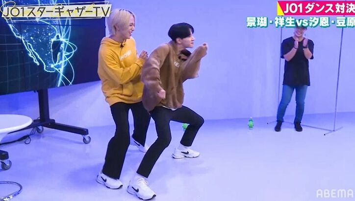 JO1のブレイクダンス対決、スゴ技連発で白熱の戦いに！メンバーも大盛り上がり