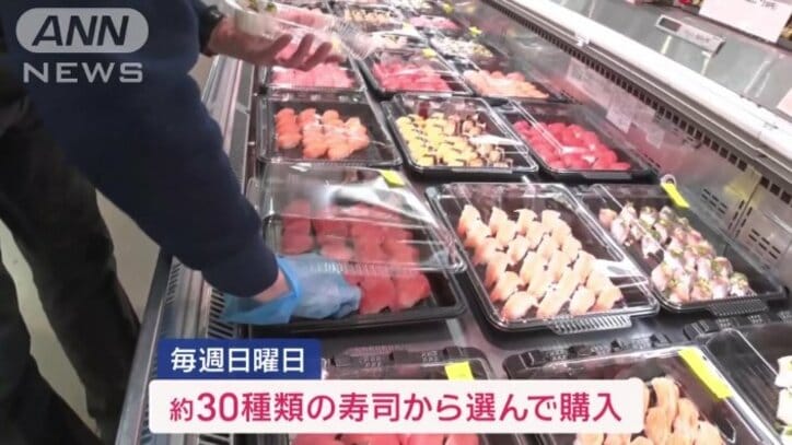 日曜日限定の寿司コーナー