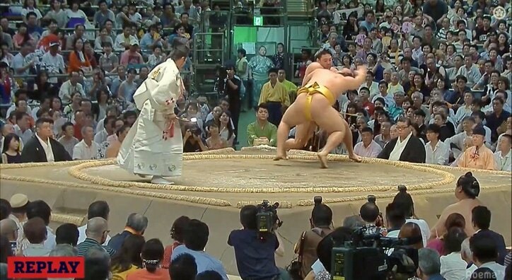 荒れる名古屋場所の賜杯は譲らない　遠藤、旭大星を下して1敗を死守