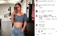 鈴木奈々の美ボディ際立つ“へそ出し”コーデに「くびれと腹筋鬼凄！」「スタイル良すぎてビビった」と絶賛の声