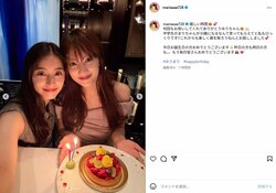 谷まりあ「嬉しい時間」新木優子との2ショット公開し「永遠に大好きな2人」「待ってました〜!!」とファン歓喜