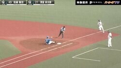 「セー…アウト！」 審判が“0.57秒”刹那のジャッジ変更 「セウト」「身体が動いてもーた」の声