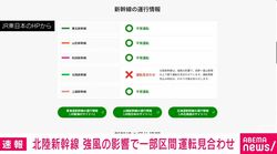 北陸新幹線 強風の影響で一部区間運転見合わせ