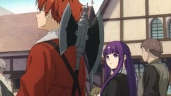 My Master Is Too Carefree, It's Tough... In 'Frieren: Beyond Journey's End,' Fern Shows Exasperation With an Expressionless Face, Her Guardian Skills Getting Even Sharper