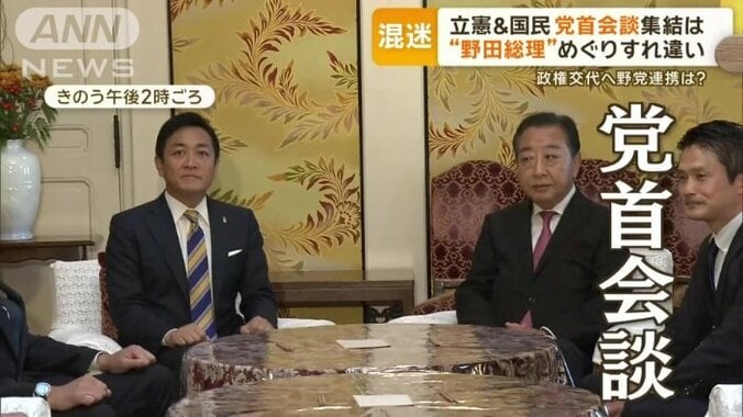 立憲と国民の党首会談