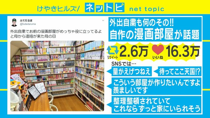 約7000冊を出版社別に青年誌と少年誌を分けて整理整頓 本気すぎる漫画部屋 1枚目